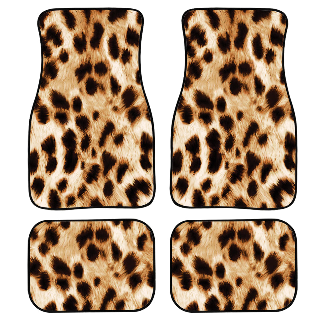 Cheetah Print Front And Back Car Floor Mats, Front Car Mat