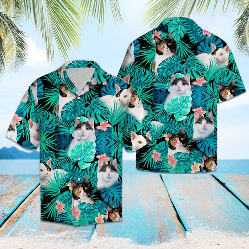 Tropical Japanese Bobtail Hawaiian Shirt Ha63507