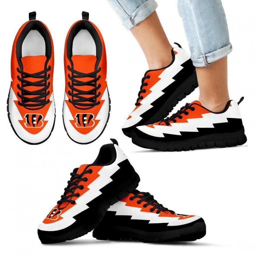 Jagged Saws Creative Draw Cincinnati Bengals Sneakers #459