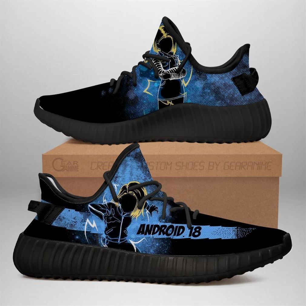 Android 18 Yz Sneakers Silhouette Dragon Ball Z Anime Shoes Yeezy Sneakers Shoes Black