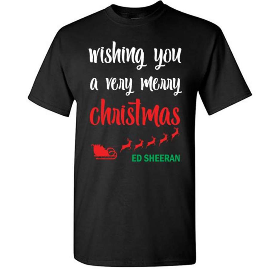 Wishing You A Very Merry Christmas Ed Sheeran – Gildan Short Sleeve Shirt