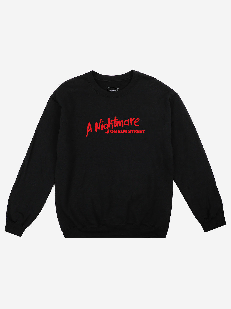 A Nightmare On Elm St Poster Black Crew Neck Sweatshirt