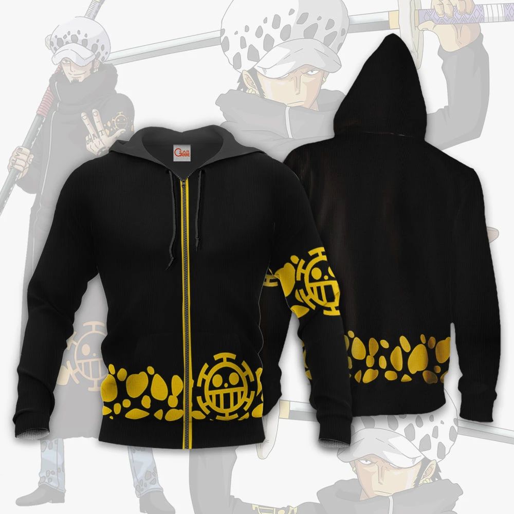 Tragafalar D Water Law Uniform One Piece Anime Hoodie Jacket Va11 Unisex Men Women