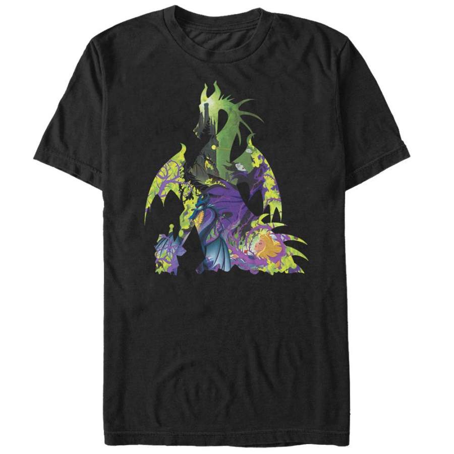 Sleeping Beauty Men’s Maleficent Dragon  T Shirt Black S