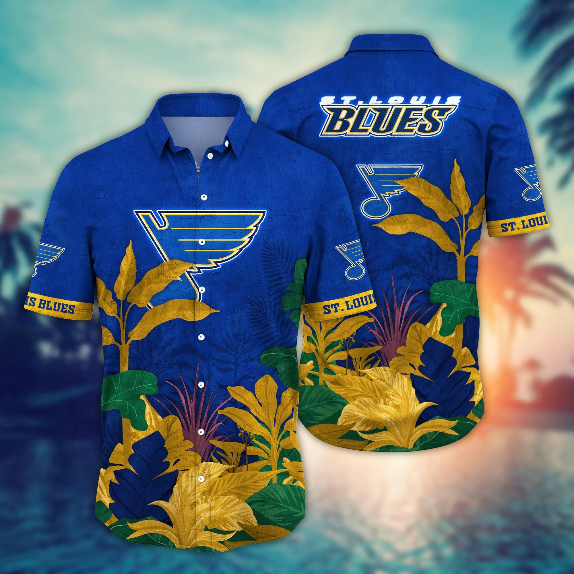 St. Louis Blues Nhl Hawaiian Shirt Sunlight Aloha Shirt