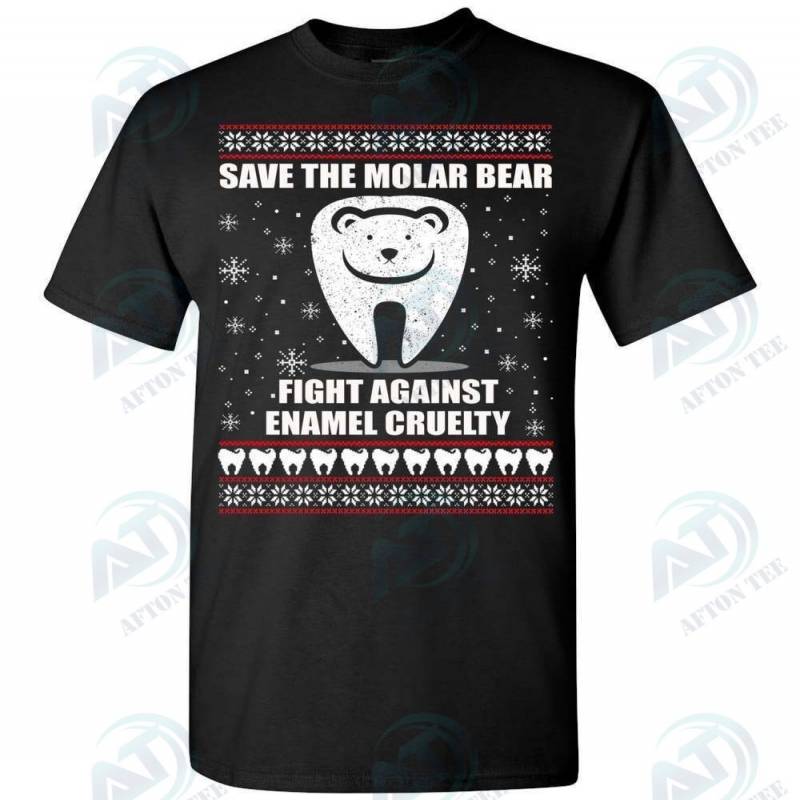 Ugly Christmas Sweater Molar Bear Dental Tshirt