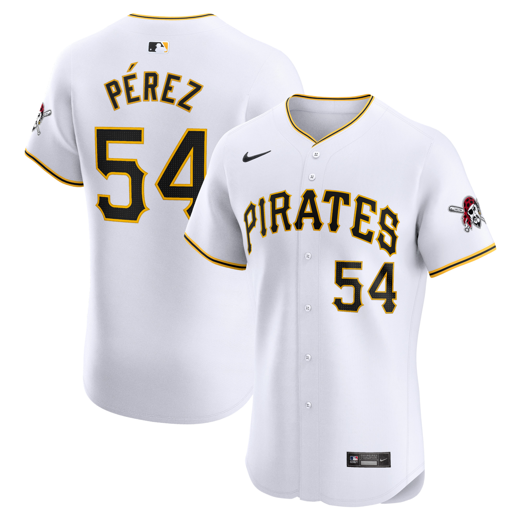 Martin Perez Pittsburgh Pirates Home Elite Player Jersey – White