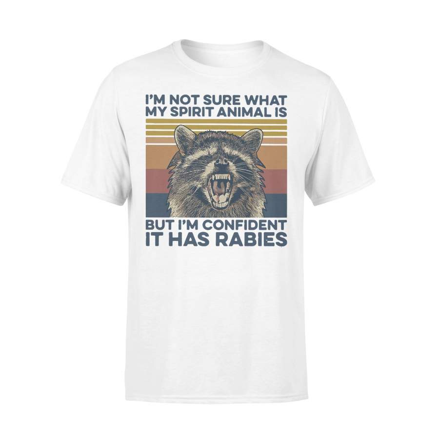 Raccoon I’m Not Sure What My Spirit Animal Is But I’m Confident It Has Rabies Vintage T-shirt