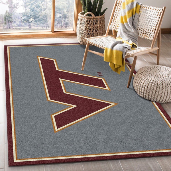 College Spirit Virginia Tech Sport Area Rug Team Logo Home Decor Floor Decor