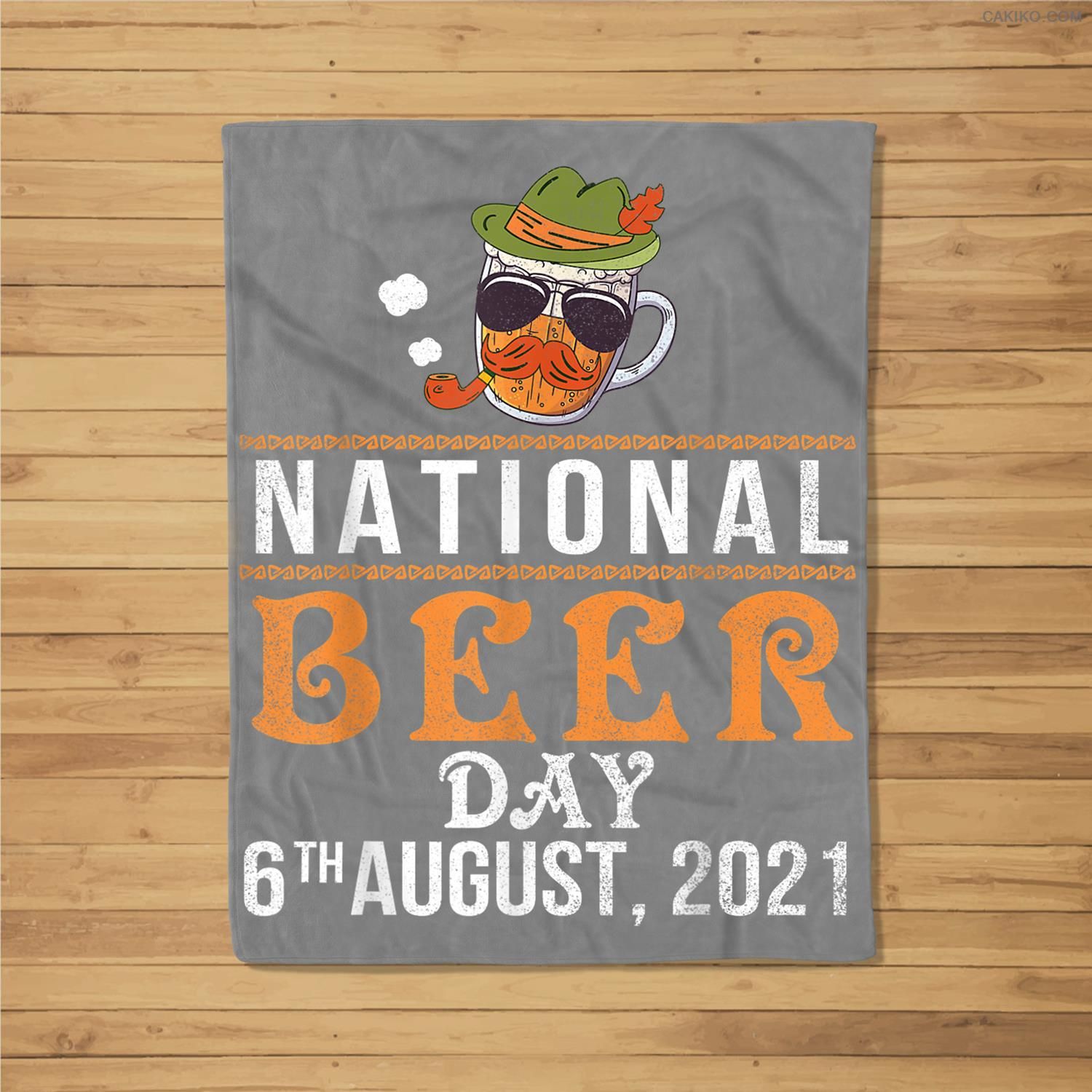 Bearded Man Happy International Beer Day On 6Th August 2021 Fleece Blanket