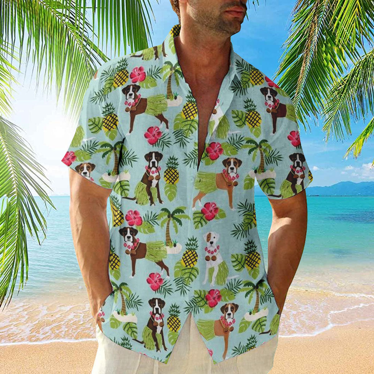 Boxer Dog Hawaii Shirt 16 Ha10346