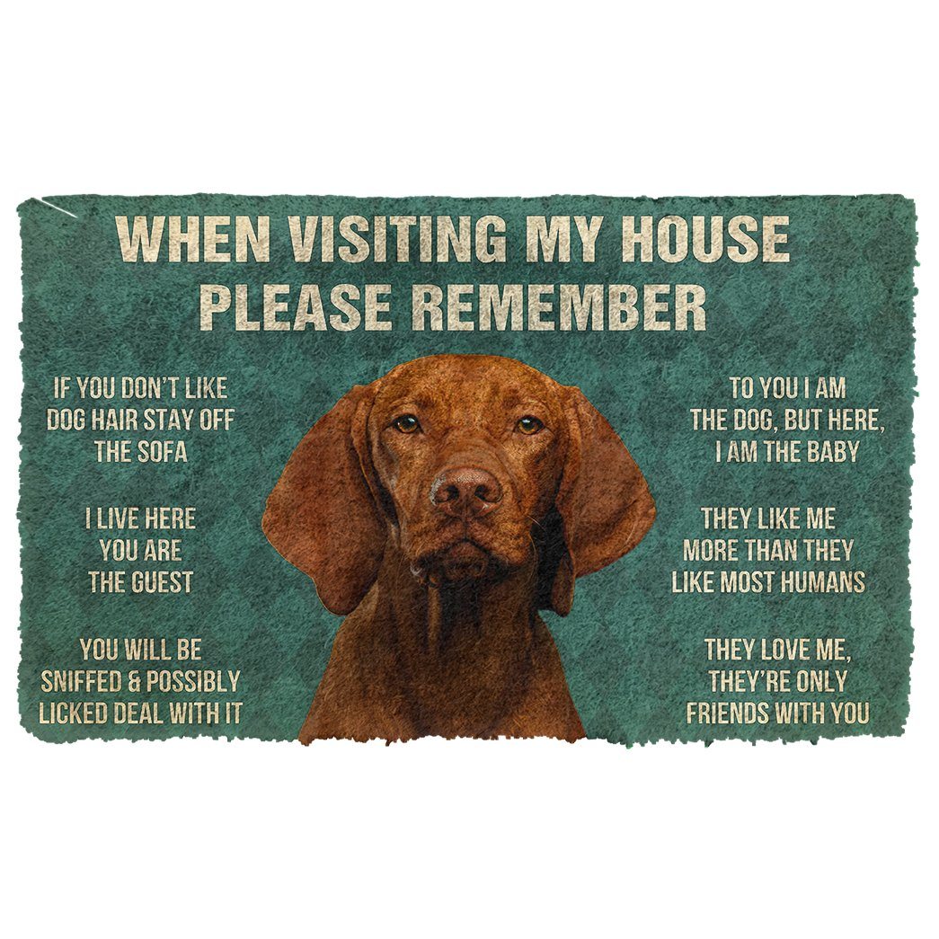 Gearhumans  Gearhuman 3D Please Remember Vizsla House Rules Custom Doormat