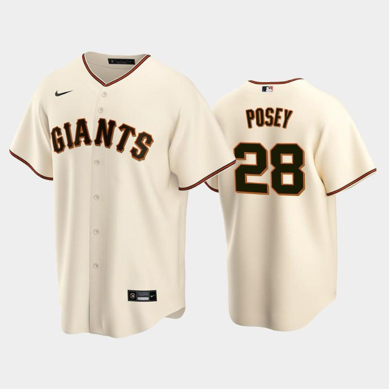 28 Buster Posey Cream Home San Francisco Giants Jersey