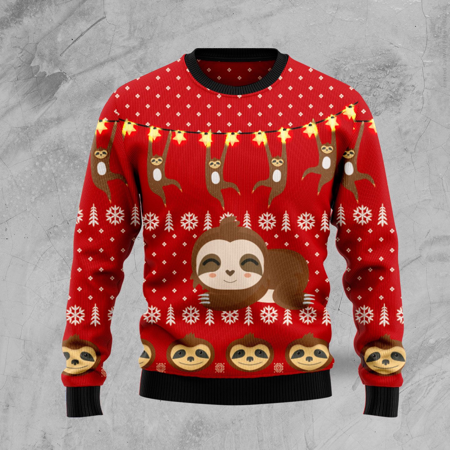 Sloth Lover HZ92412 Ugly Christmas Sweater