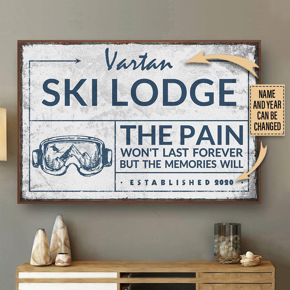 Aeticon Gifts Personalized Skiing Lodge The Pain Wont Last Canvas Mom Dad Gift Home Decor