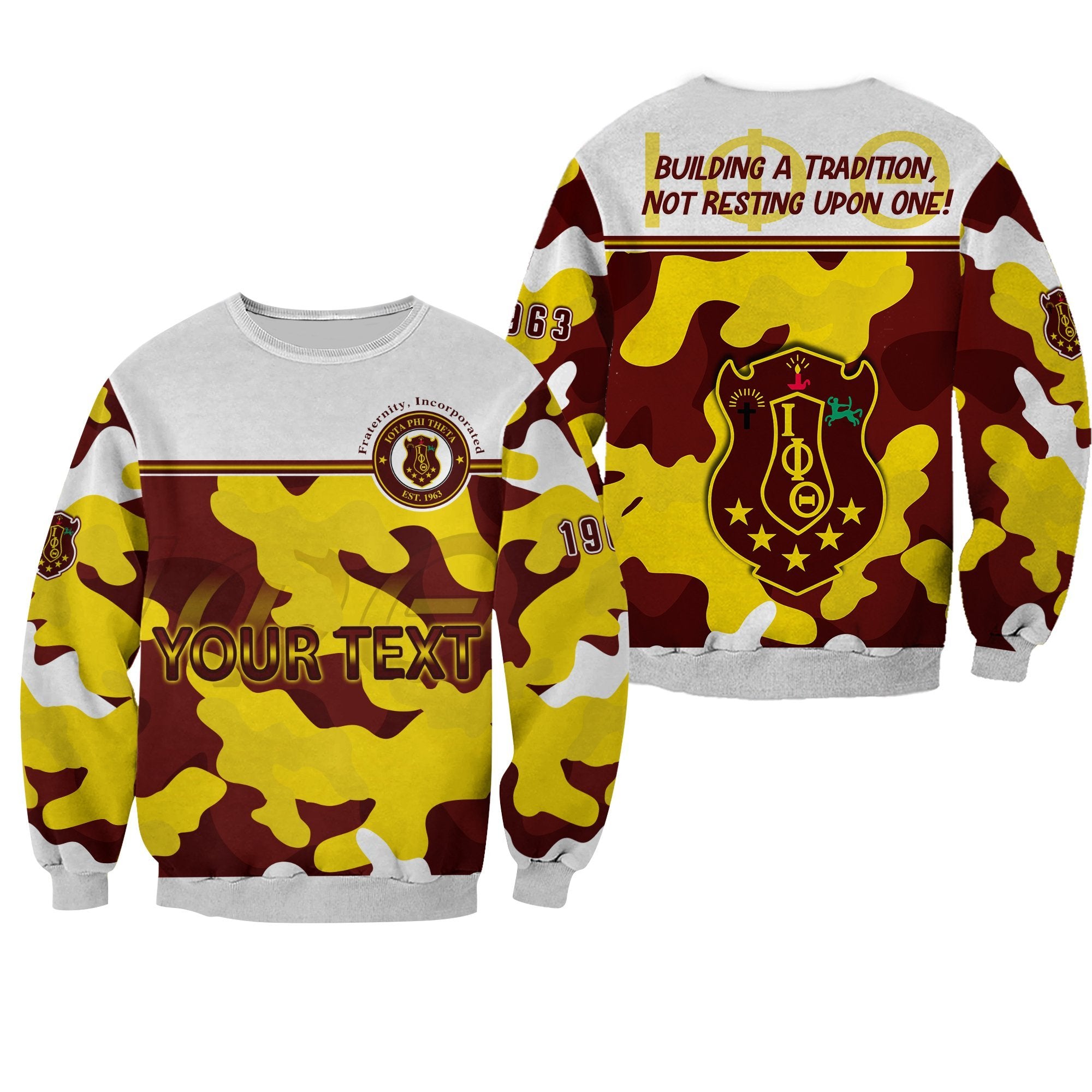 (Custom Personalised) Motto Iota Phi Theta Sweatshirt Camouflage Lt13