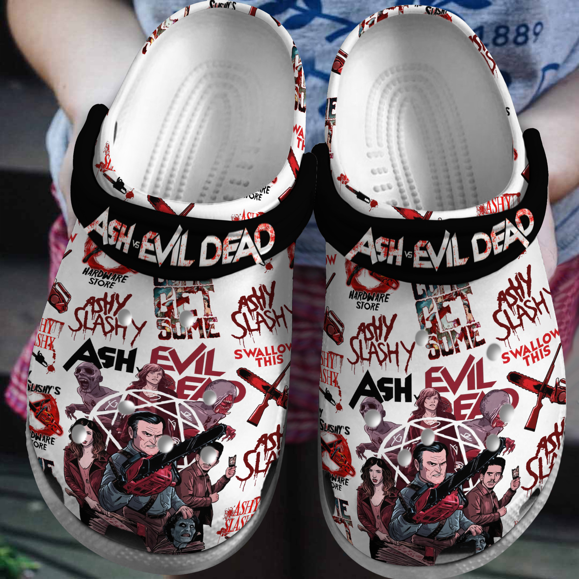 Ash And Evil Dead Movie Crocss Clogs For Men Women And Kid Bm1411-1243