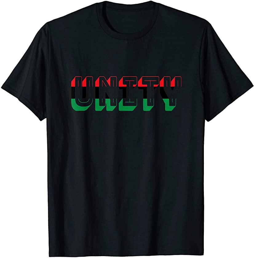 Unity UNIA Pan African American Flag Design Juneteenth 1865 T-Shirt