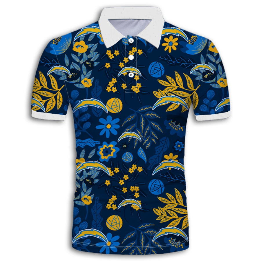 Los Angeles Chargers Aloha Hawaii Polo Shirt Ha29060