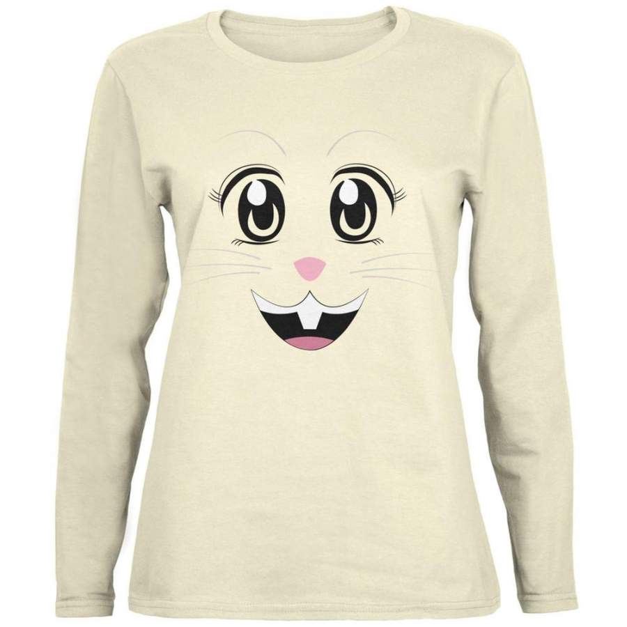 Anime Rabbit Face Usagi Natural Womens Long Sleeve T-Shirt