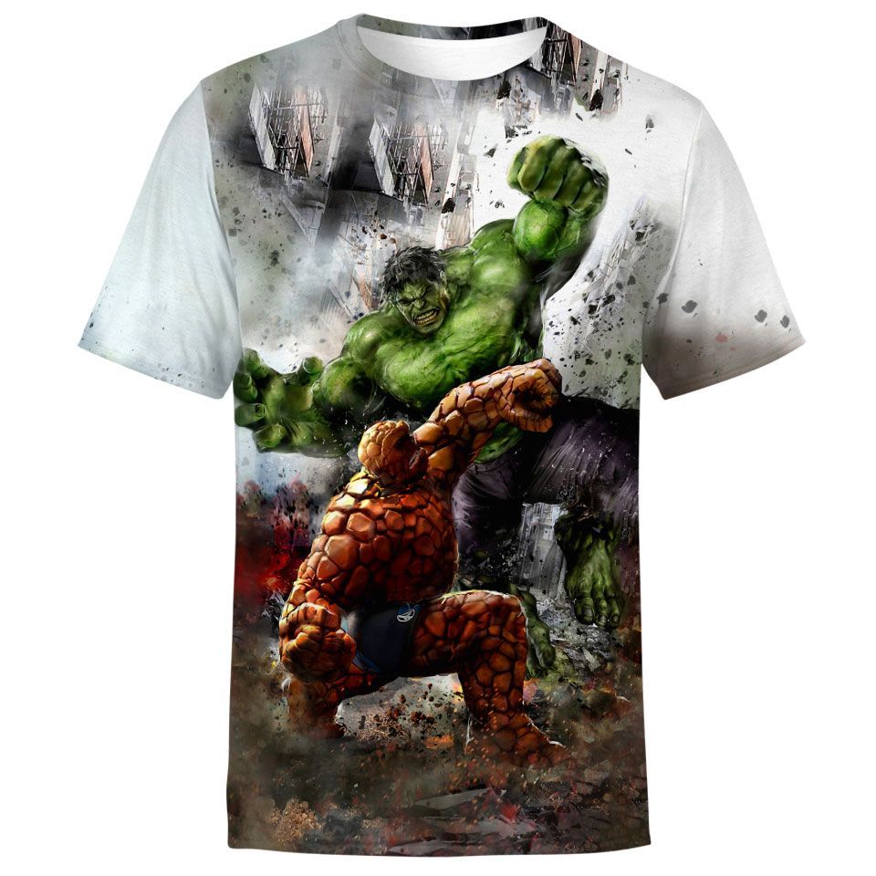 World War Hulk And Thing 3D Tshirt