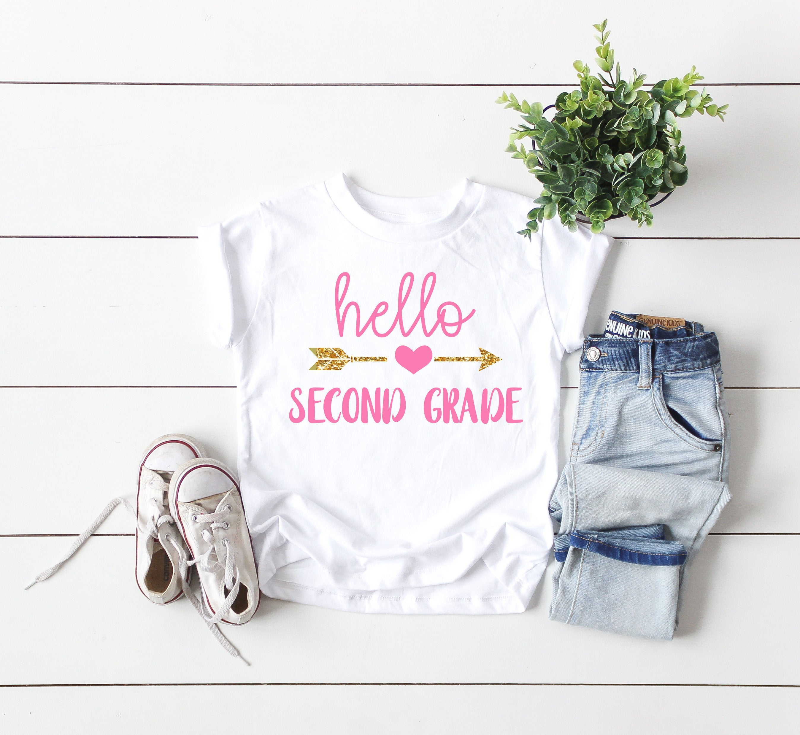 Second Grade Shirt, 2Nd Grade Shirt, Hello Second Grade Shirt, First Day Of School Shirt, 2Nd Grade Tee, Announcement Second Grade Tee