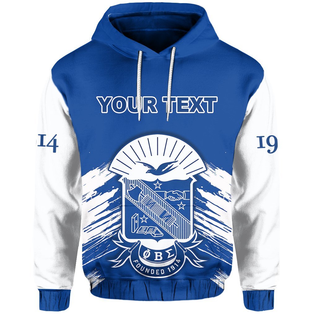 (Custom Personalised) Phi Beta Sigma Hoodie Blue Gomab Lt13