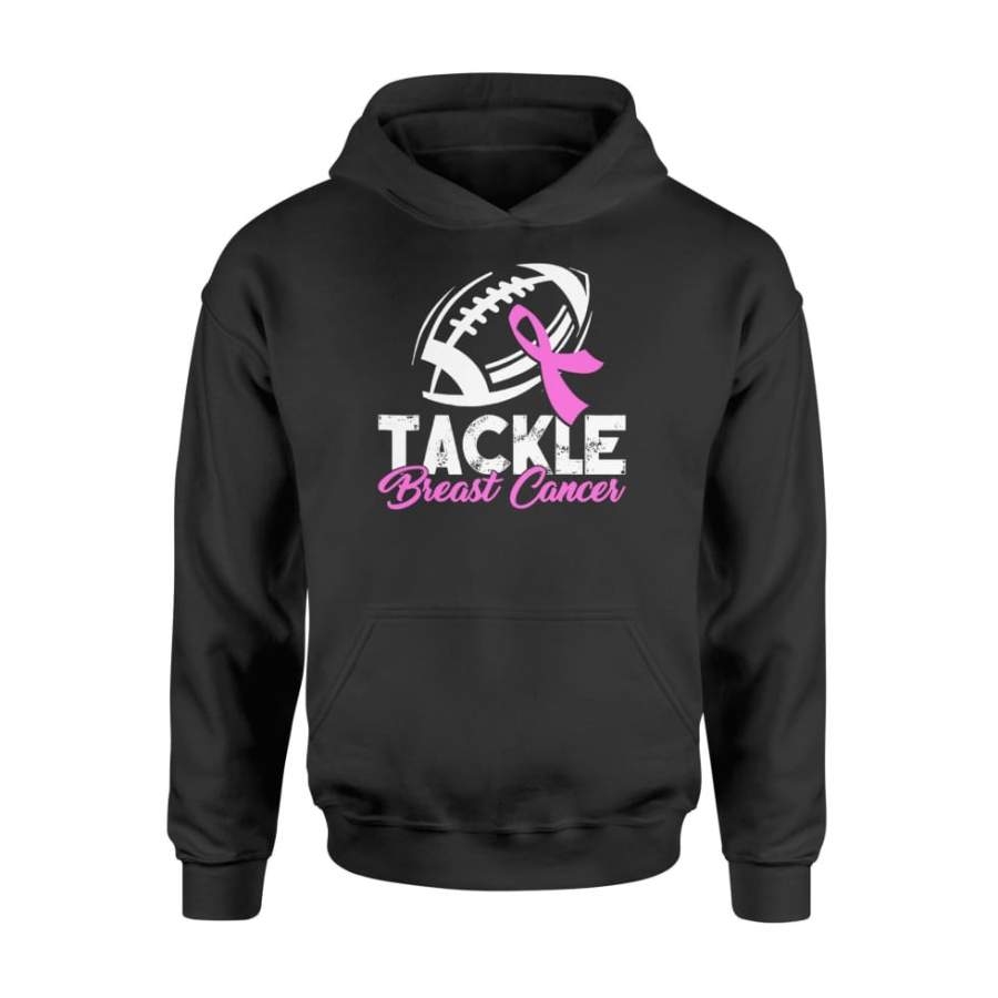 Tackle Breast Cancer Shirt Awareness Football Survivor Gift Shirt For Men Women – Standard Hoodie