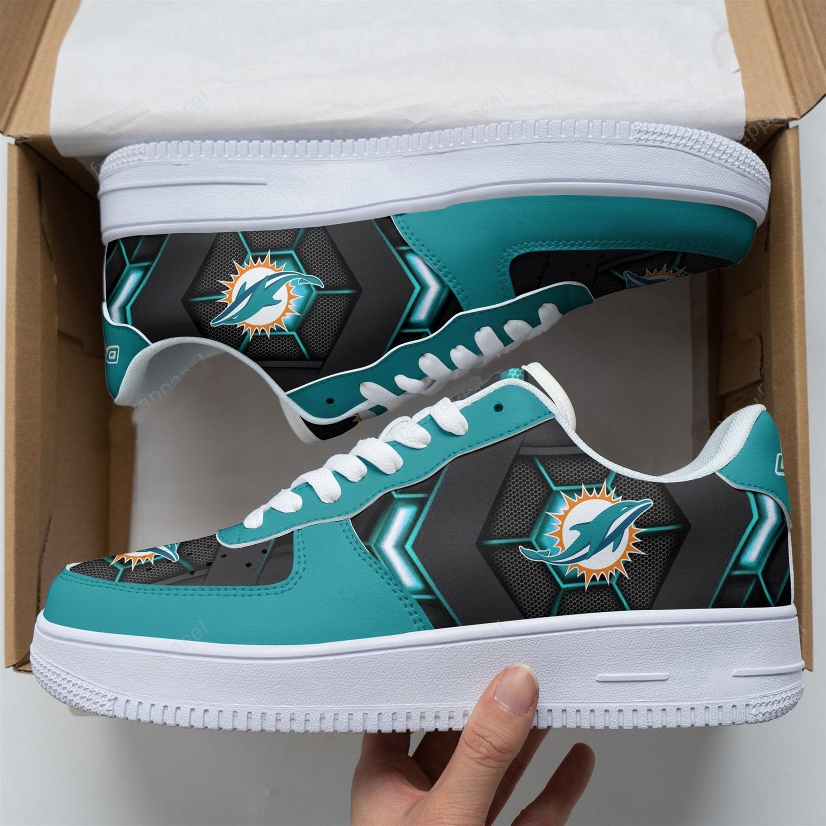 Miami Dolphins Air Sneakers 107Rb-Naf