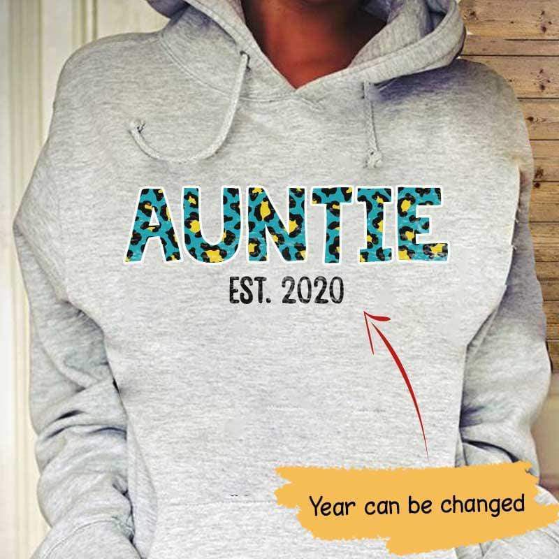 Family – Auntie Leopard Personalized Unisex T-Shirt Hoodie S-5Xl