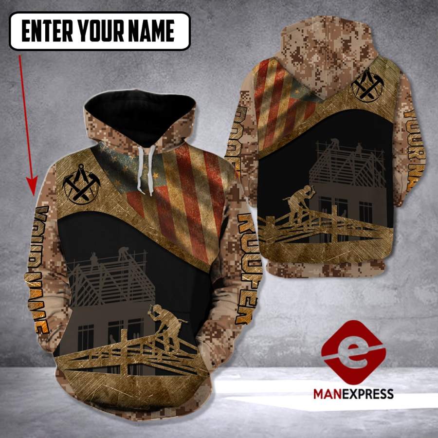 VH CUSTOMIZE ROOFER USA HOODIE 2112 3D ALL OVER PRINTED