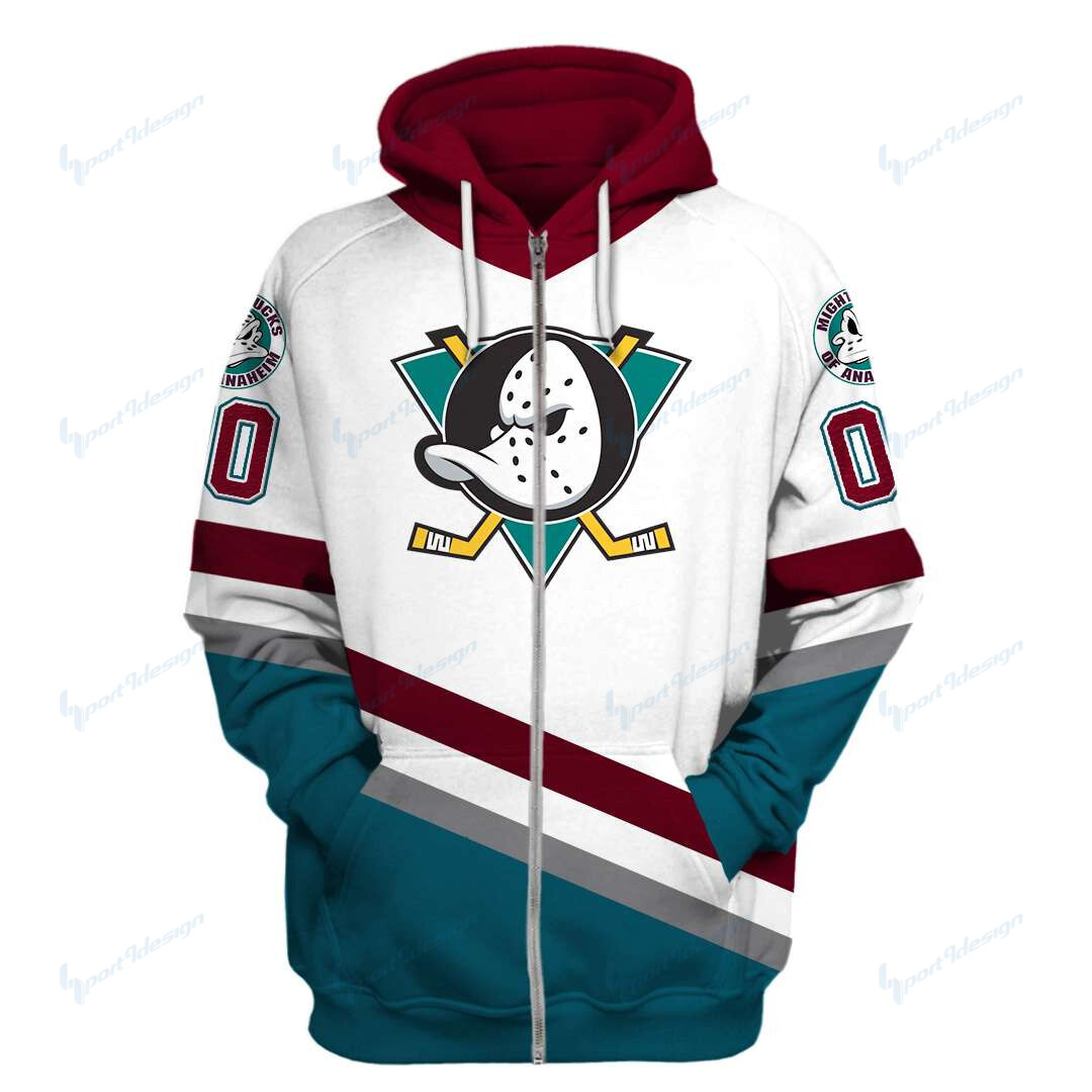 Anaheim Ducks Limited Edition All Over Print Hoodie Sweatshirt Zip Hoodie T Shirt Unisex 811