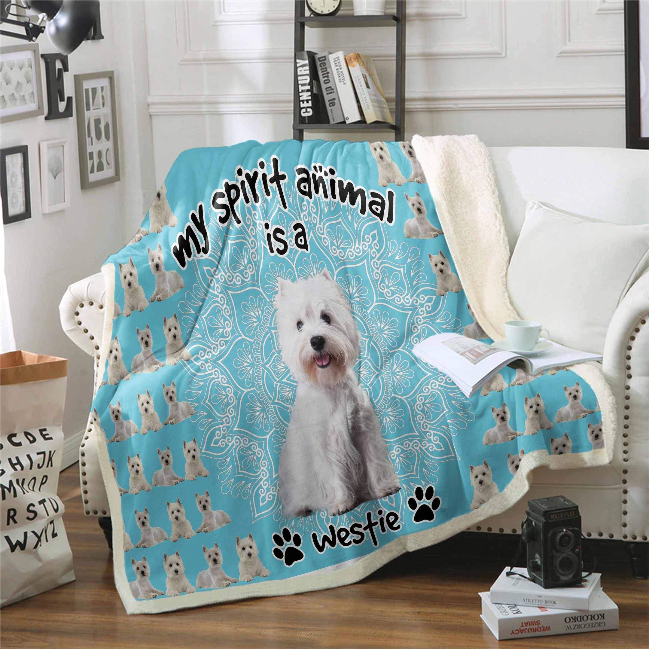 Westie Is My Spirit Animal Fleece Blanket