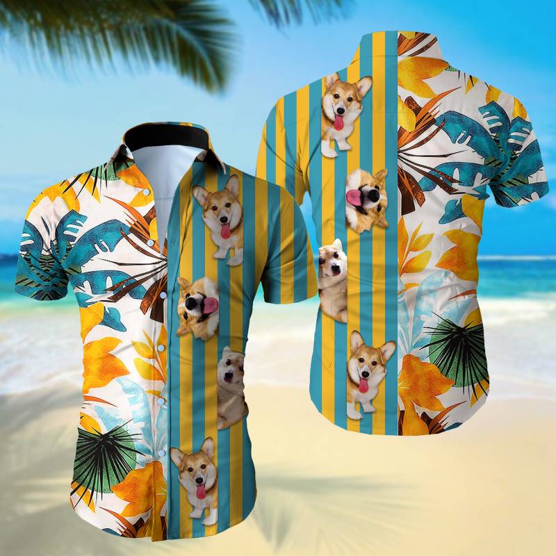 Wozoro Corgi Hawaii Shirt Ha110900