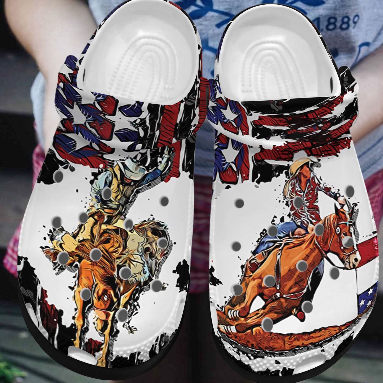 Horse Racing Personalized Clog, Custom Name, Text, Color, Number Fashion Style For Women, Men, Kid, Print 3D Racing Couple