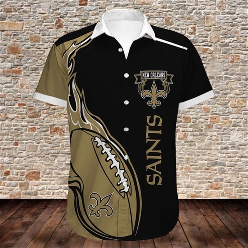 New Orleans Saints Hawaiian Shirt Tropical Flower 2020 Gift For Fans