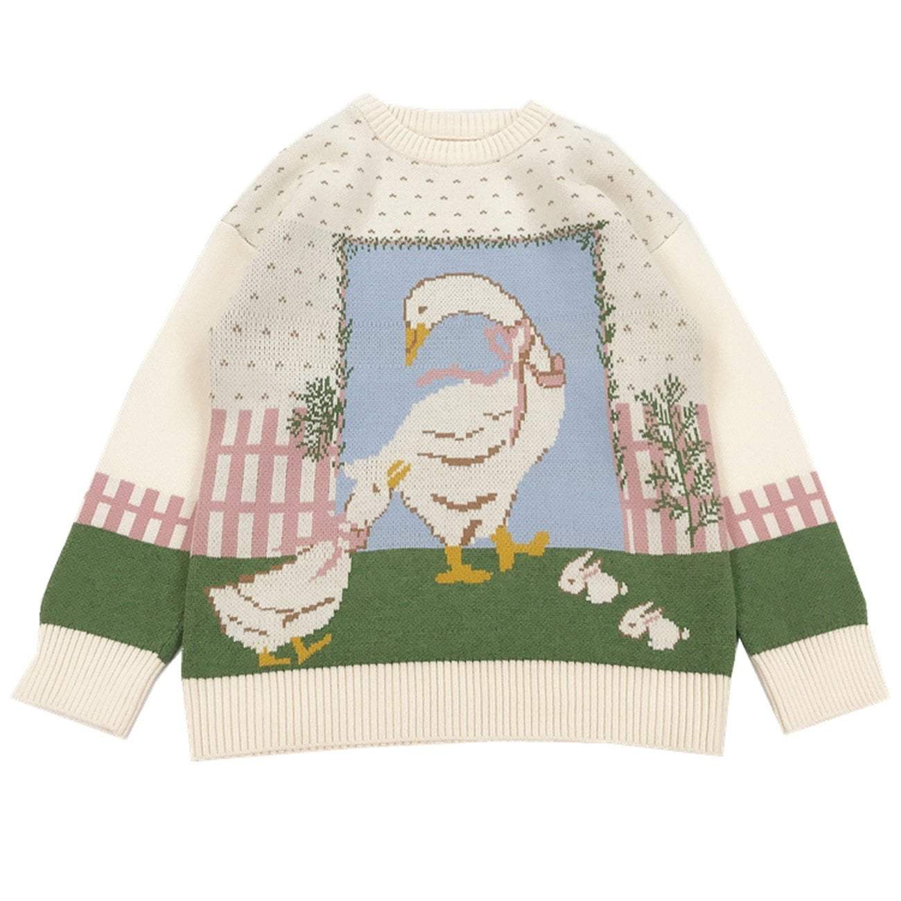 Talishko™ – Goose Rabbit Jacquard Knit Sweater