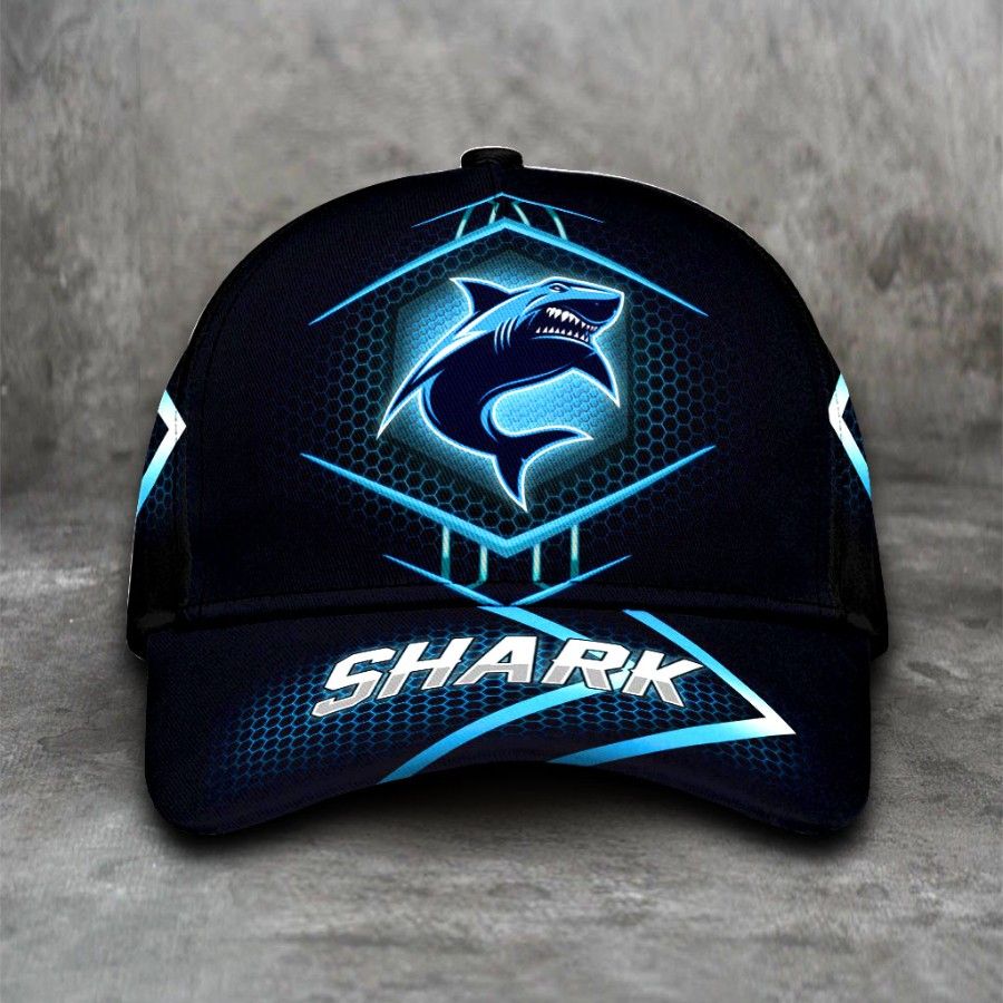 Gift For Rugby Team Lovers Light Blue Shark Classic Cap