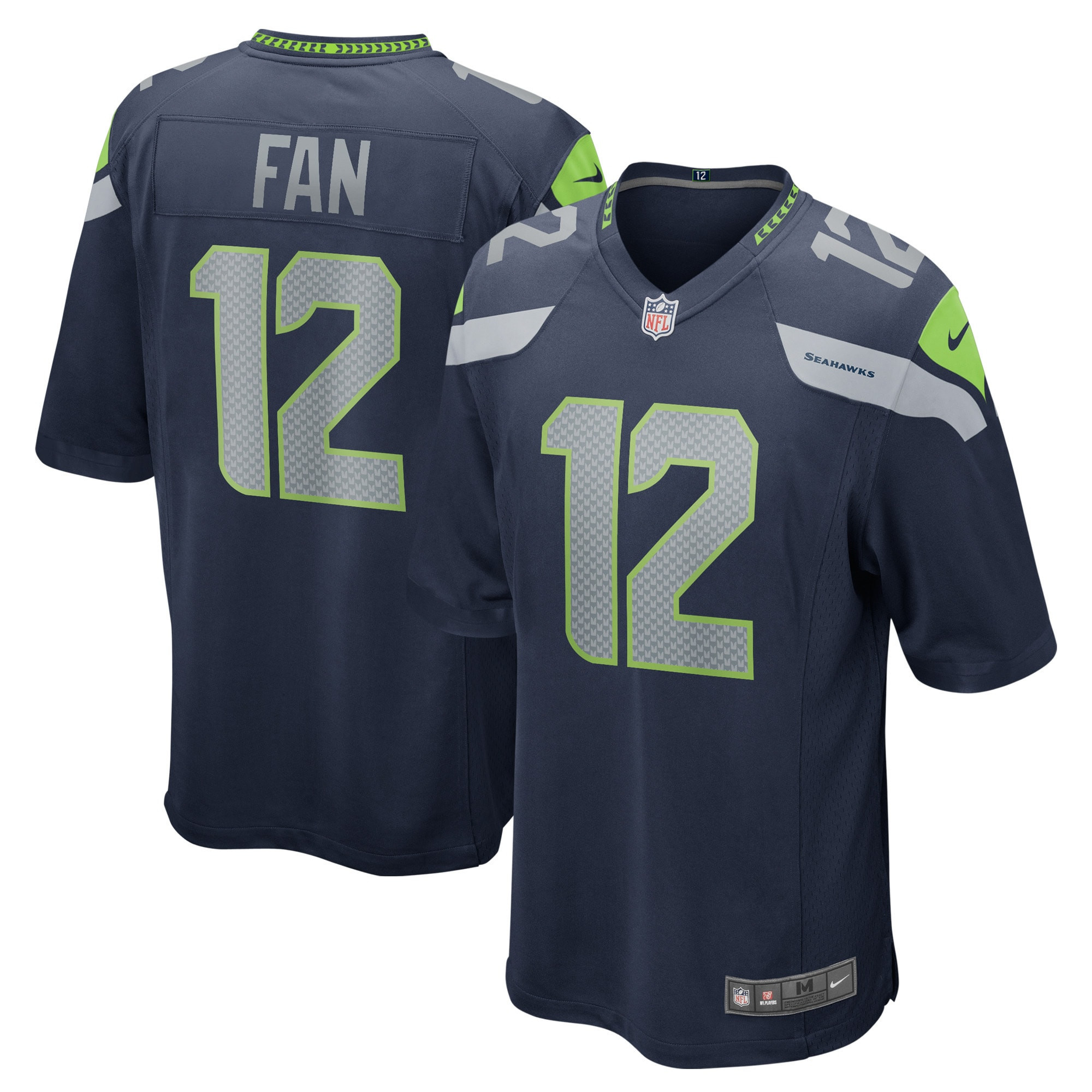 12th Fan Seattle Seahawks Game Jersey – College Navy NFL