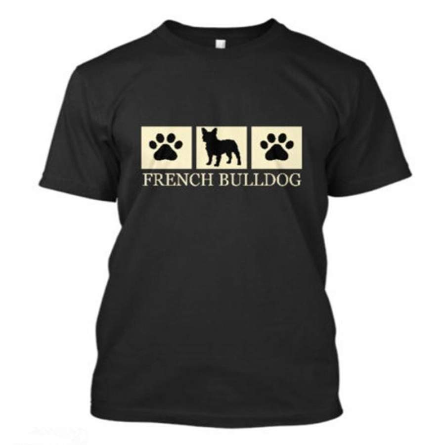 New French Bulldog Silhouette T-Shirt Dog Lovers Graphic Tee