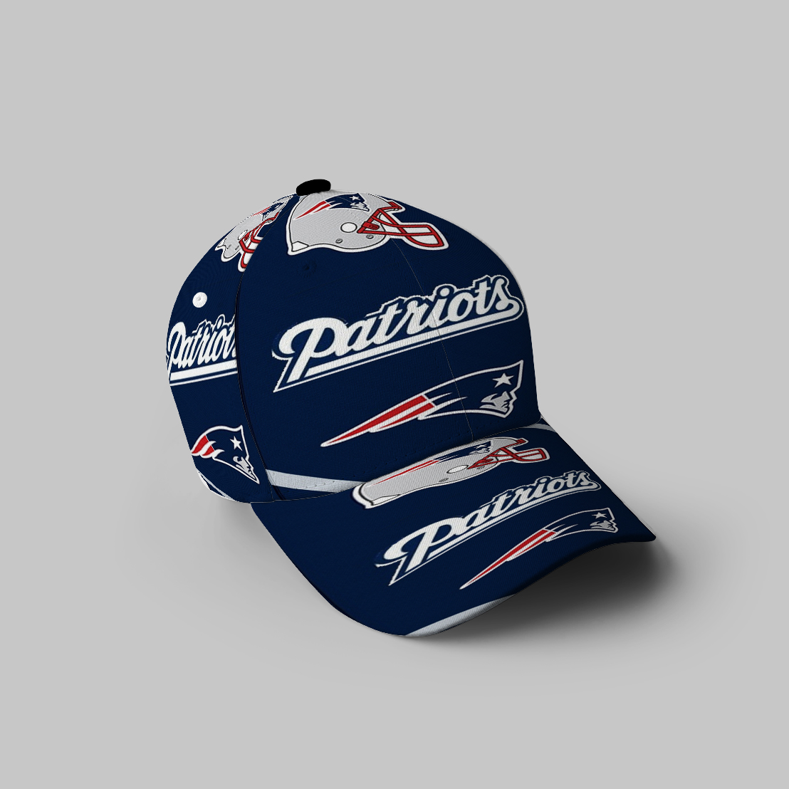 New England Patriots Helmet Navy 3D Printing Baseball Cap Classic Hat