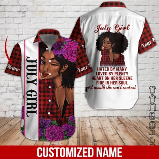 July Girl Custom Name Hawaii Shirt For Men Women Adult Ha9337