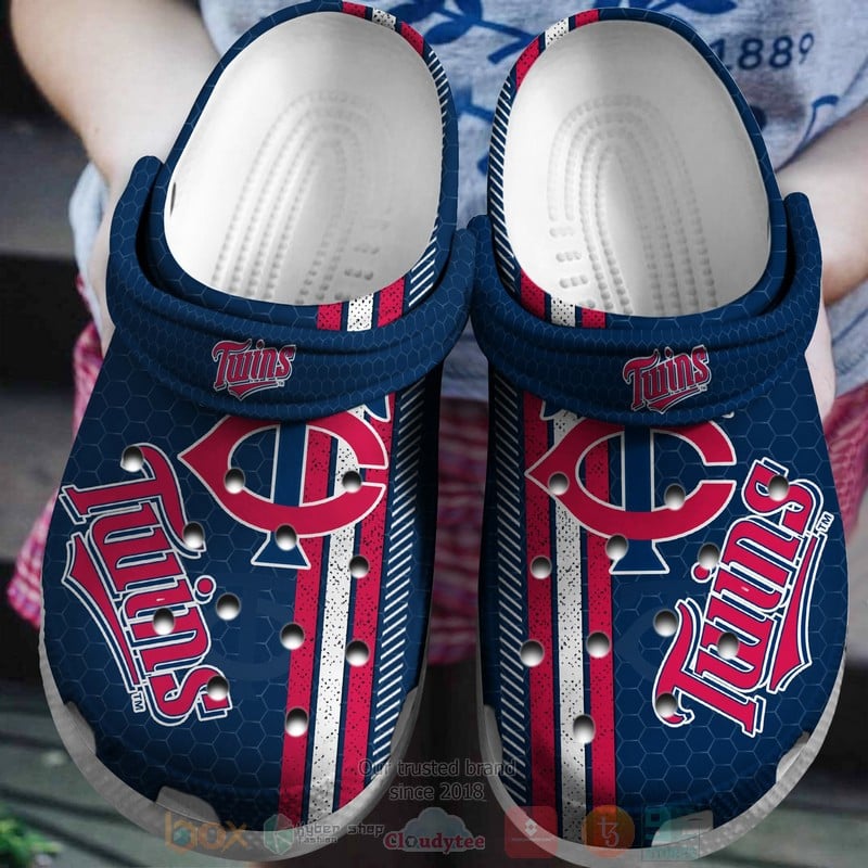 Minnesota Twins Blue Red Crocs Crocband Shoes