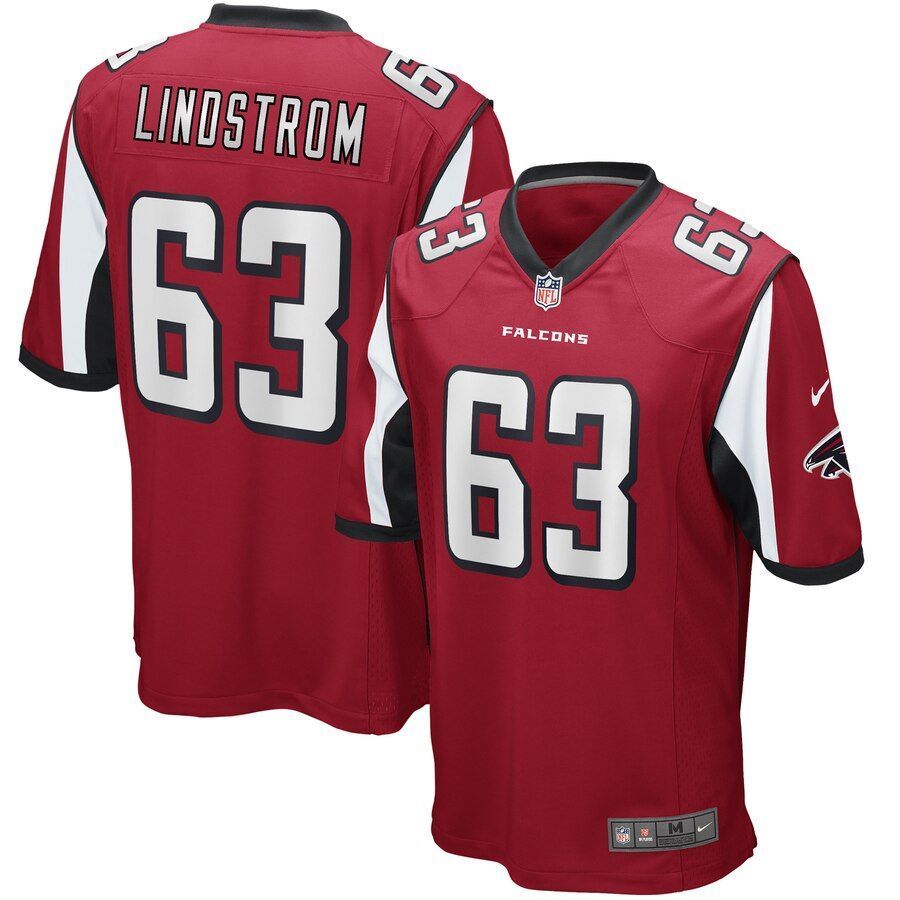 Chris Lindstrom Atlanta Falcons 2019 NFL Draft First Round Pick Game Jersey Red 2019