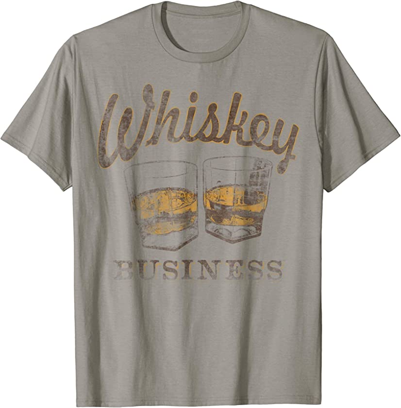 Whiskey Business Shot Glasses Vintage Retro Graphic T-Shirt