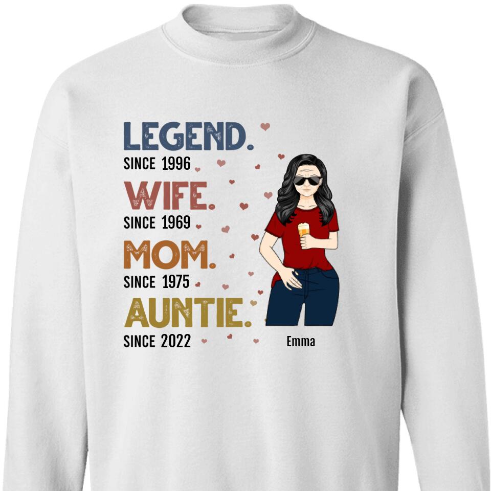 Customized Legend Wife Mom Grandma, Best Gift For Mom, Grandma Sweatshirt – Trending Personalized