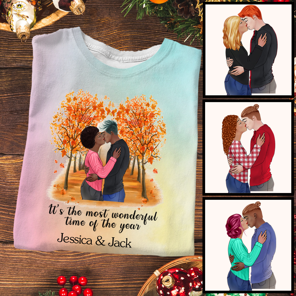 It’S The Most Wonderful Time Couple Personalized Tie Dye Shirt Sweatshirt Hoodie Ap375