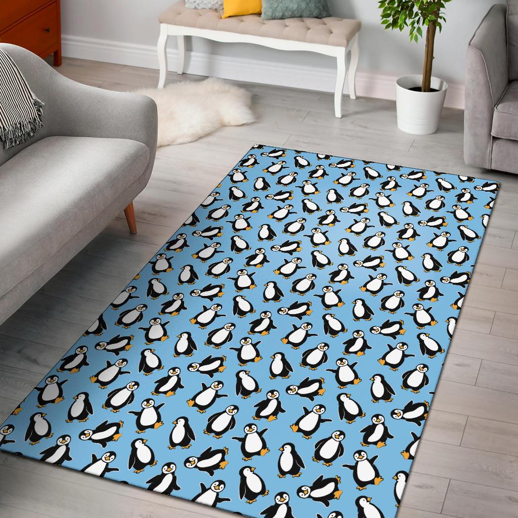 Penguin Happy Print Area Rugs