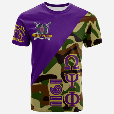 Omega Psi Phi T-Shirt – Camouflage Military Fraternity