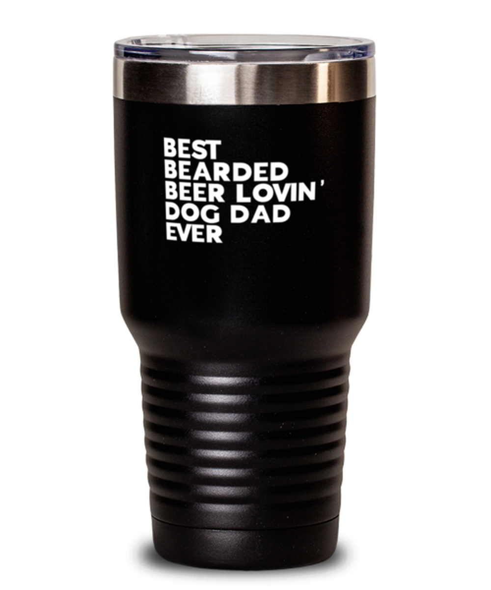 30Oz Tumbler Stainless Steel Funny Best Beaded Beer Lovin Dog Dad